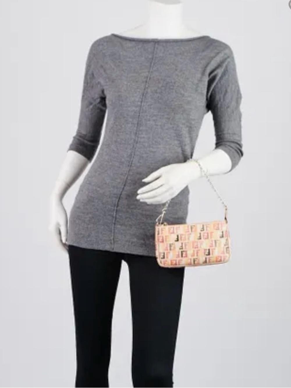 *LIKE NEW* Fendi Multicolor FF Jacquard Mini Shoulder Bag - Yellow, Pink, Black